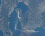 Sakurajima Volcano in Kyushu, Japan, seen from space