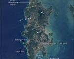 satellite image of the island of Phuket before the tsunami hit