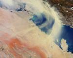 Image courtesy of the European Space Agency (ESA) of a sandstorm over the Persian Gulf in 2008.