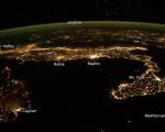 Night view of Italy. Image: NASA