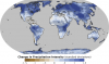 Estimation map of climate change induced increase in precipitation