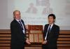 EUMETSAT Director-General Alain Ratier hands over the CEOS chairmanship to Shizu