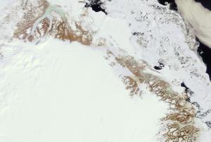Greenland's ice sheet captured by a satellite
