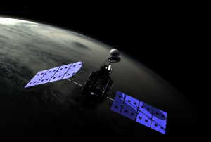 Artist's depiction of NASA's Global Precipitation Measurement mission