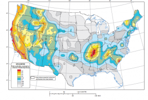 Seismic Hazard Map of the US released in 2014 by USGS