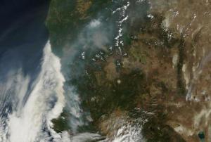 Wildfires blazing in North California (Image: NASA)