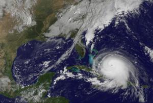 Satellite image of Hurricane Joaquin, taken by GOES East satellite on 1 October. (Source: AFP/NOAA)