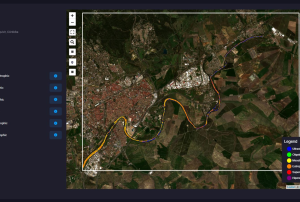 Monitoring Application Interface with WQ display over Guadalquivir River, Cordoba 