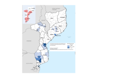 Districts affected by flooding. Credit: OCHA based on INGD data 