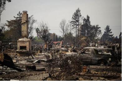 Wildfire in California in October 2017